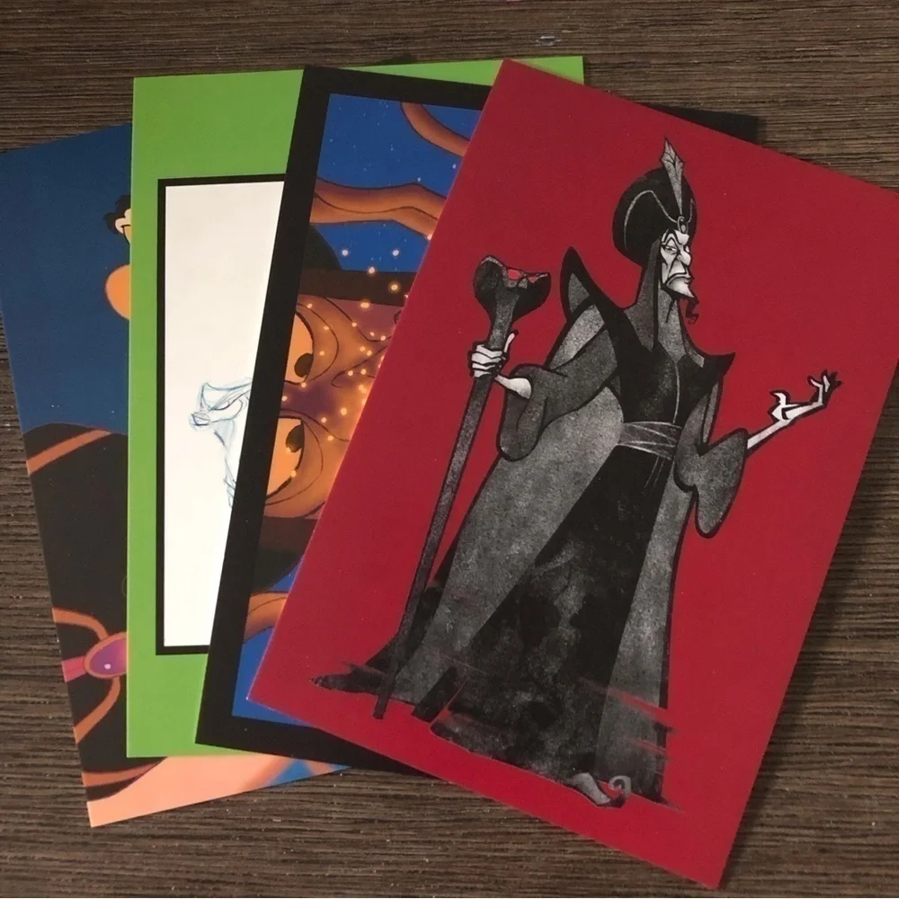 Disney Villains Postcards: Aladdin: Jafar 4 pack.